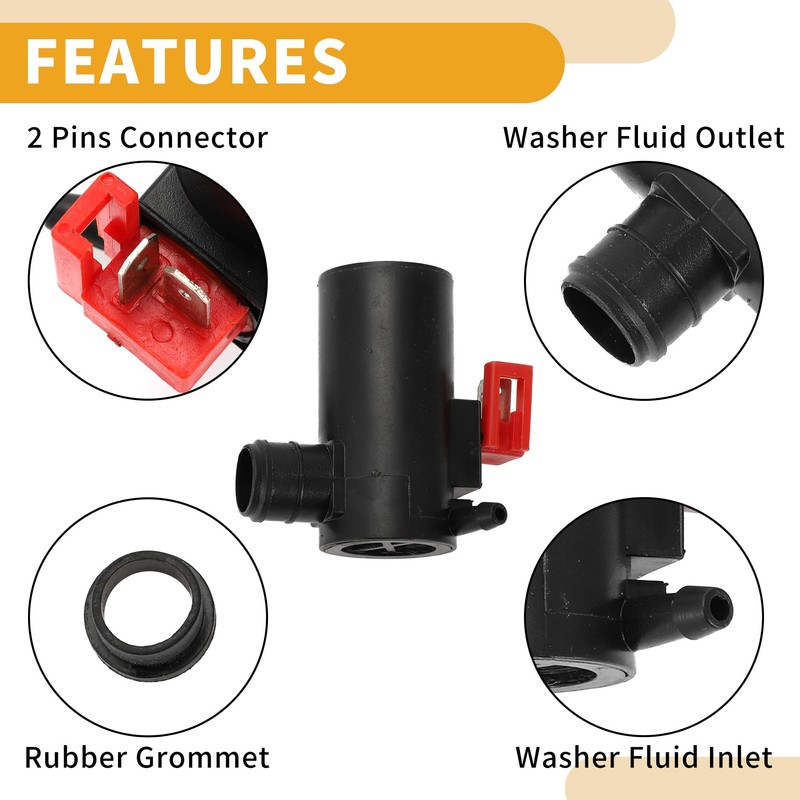 Partuto Windscreen Washer Pump No.MB848901 - Front Windshield Washer Motor
