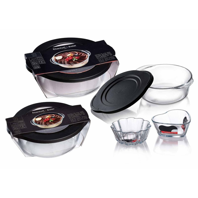 Ritzenhoff & Breker Cucina Round Glass Casserole Dish 23 x