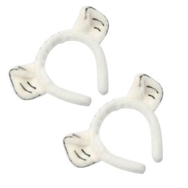 Gatuida Cute Plush Tiger Ears Headbands for Women Soft Non Slip Fashion Hair Hoops Elastic Comfortable Fit for Daily Wear White Animal Inspired Hair Bands