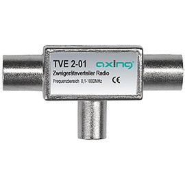 Axing TVE 2-01 2-Way Radio Splitter with Coax Connectors (0.1-1006 MHz)