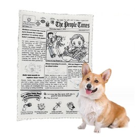 GOODCHI Dog Toy, Chewing Toy, Newspaper Toy for Dogs, Educational Toy, Stress Relief, Durable, Chew Resistant, Clean, Brushing Teeth, Can Be Washed, Suitable for Small/Medium Dogs