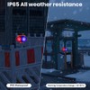 Solar Strobe Warning Light, 3 Working Modes Double Side Red