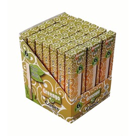 1 Box (21 Packs) Greengo Medium 1 1/4 Cones with Integrated Tip and Practical Filling Aid