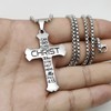 HOFOYA Sports Athletes Cross Pendant Necklace with Inspiring Bible Quote