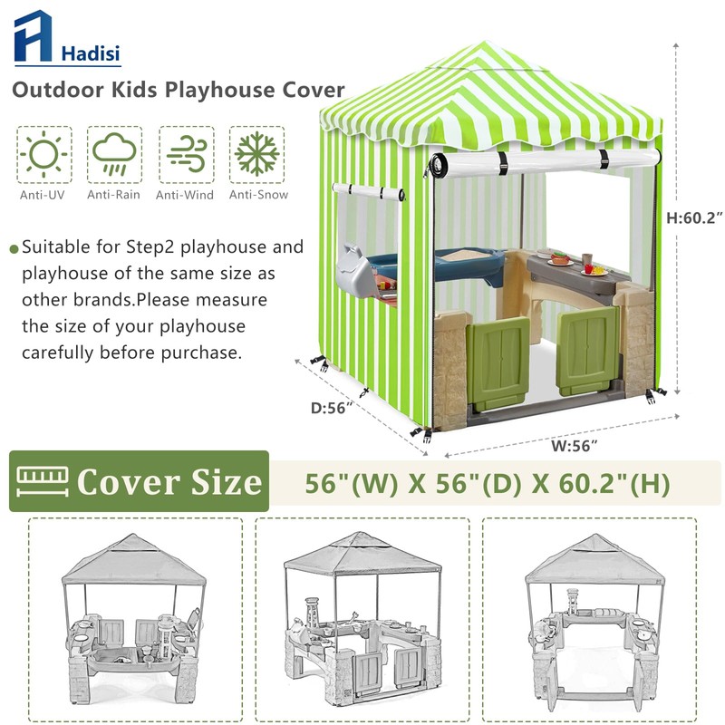 Playhouse Cover,600D Heavy Duty Outdoor Waterproof Play House Covers,47.5" W