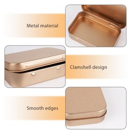 Adorila 2 Pack Dental Floss Portable Case, Refillable Glide Dental Floss Storage Container, Travel Metal Dental Pick Dispenser (Black, Gold)