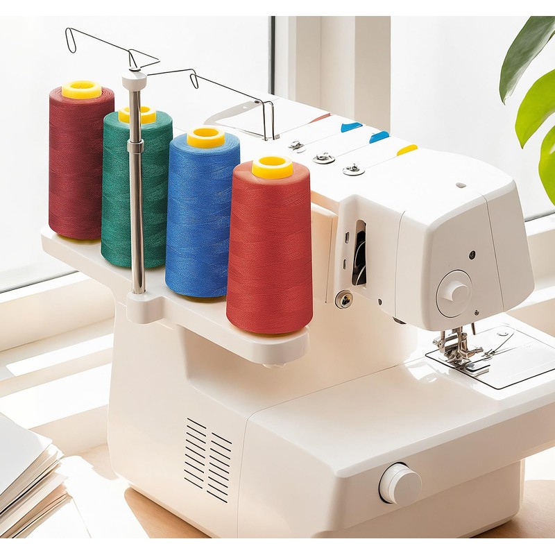 StiVerse 1800 Yards Serger Thread-Black, All Purpose Thread for Sewing,