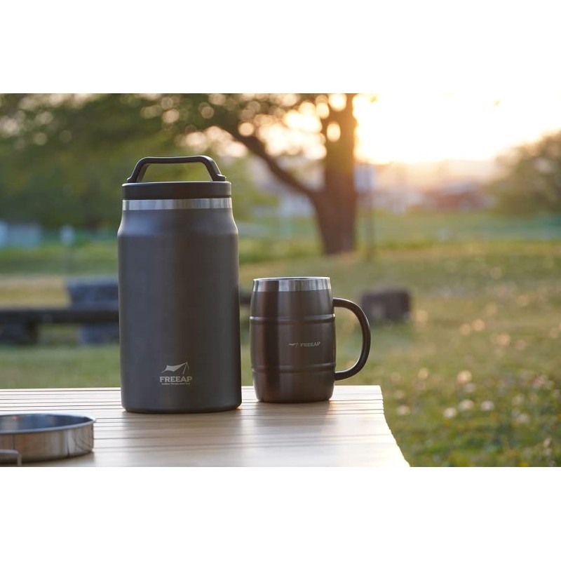 FREEAP K-10689MG Ice Tank Camping Ice Container, Metallic Gray, Stainless