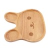 Wooden Plate Child Dessert Snacks Serving Tray Adorable Rabbit Wood