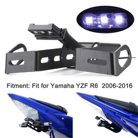 Kit de montaje eliminador de guardabarros,Soporte para matrícula de motocicleta con luz LED para YMH YZF R6 2006-2016