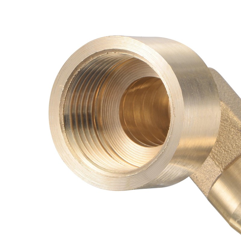 sourcing map Brass Hose Barb Fitting Elbow 14mm x G1/2