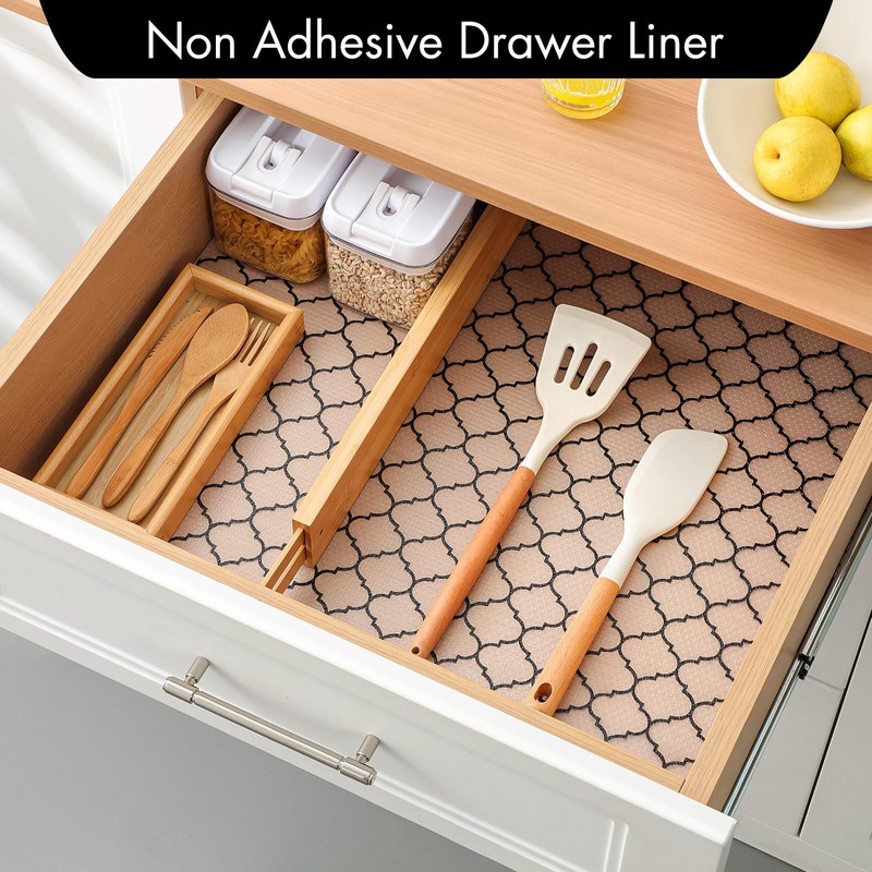 Cooyes Shelf Liner, Non Adhesive Drawer and Cabinet Liner, EVA