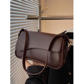 Women's Elegant Minimalist Shoulder Bag, Trendy Vintage Flap Underarm Bag, Crossbody Purses 2025, Chic All-match Shoulder Bag for Daily & Work Use, Gifts for Girlfriend, Mother's Day Gift, Sling Purse:_Coffee Brown_Please Refer To The Pictures for Dimensions
