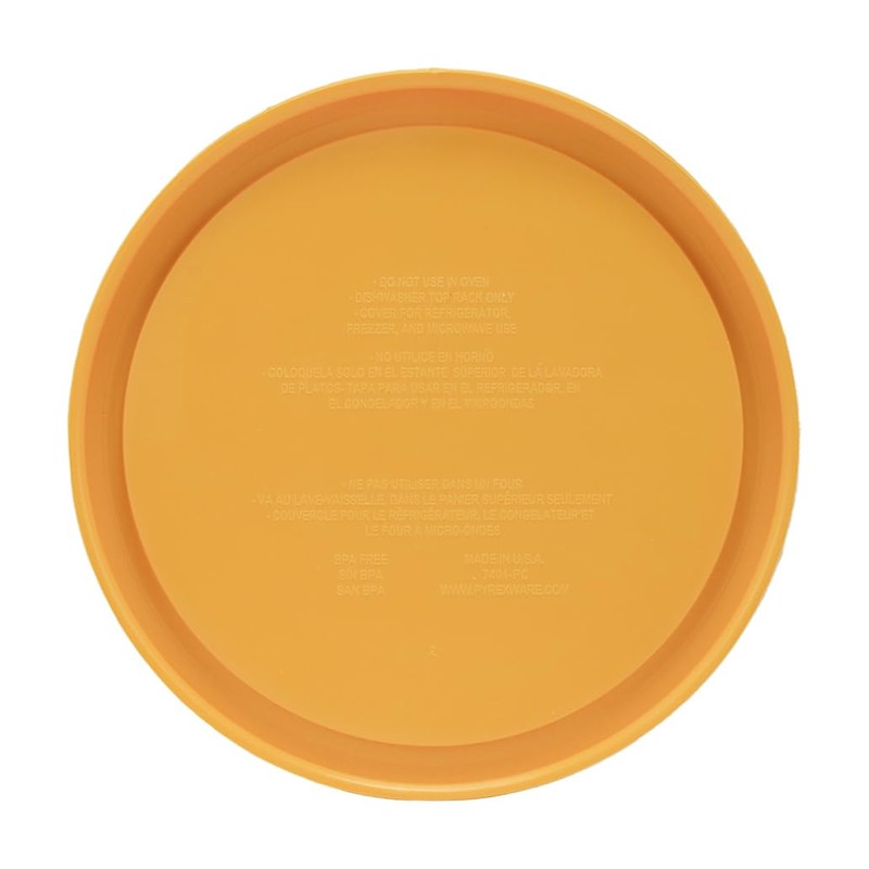 Pyrex 7401-PC 3-Cup Lemon Drop Yellow Lid - Made in