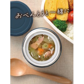 Wahei Freiz Fortec RH-1612 Bento Lunch Soup Jar, 10.1 fl oz (300 ml), Astral Black, Hot and Cold Insulated, Vacuum Insulated
