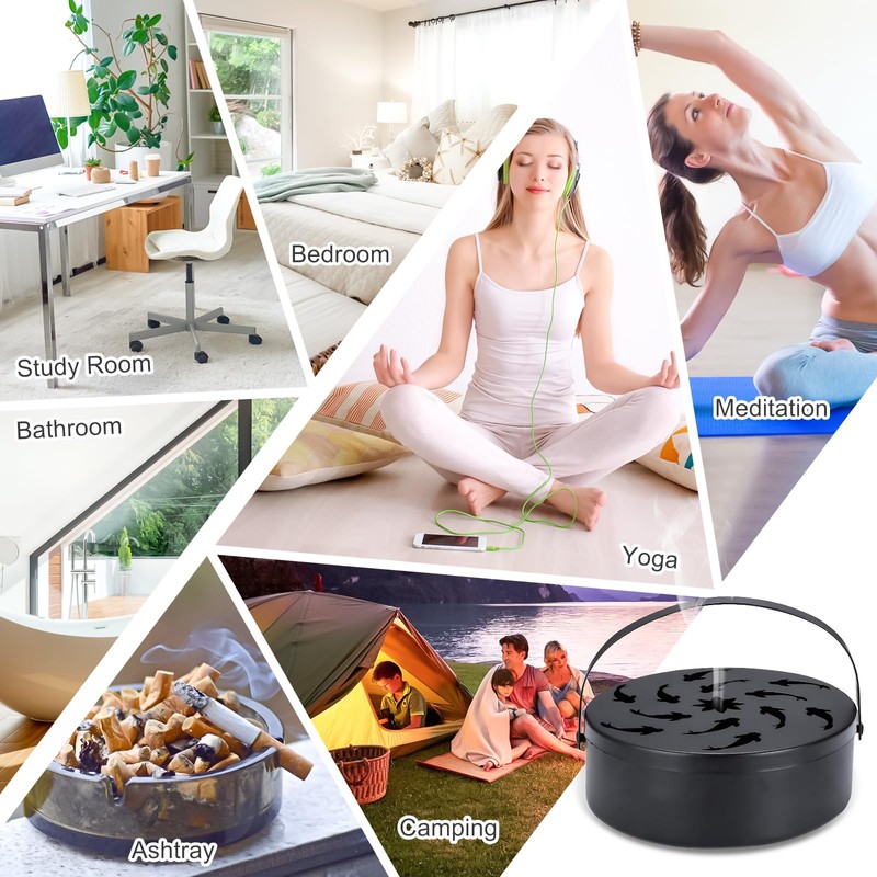 Stainless Steel Mosquito Spiral Holder, Mosquito Coil Holder, Portable Metallic