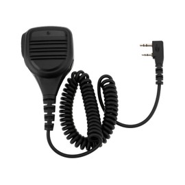 Create idea 1 x 2-pin walkie-talkie handheld speaker microphone compatible with Bftech radio MC301 with 3.5 mm headphone jack, hand transceiver speaker microphone