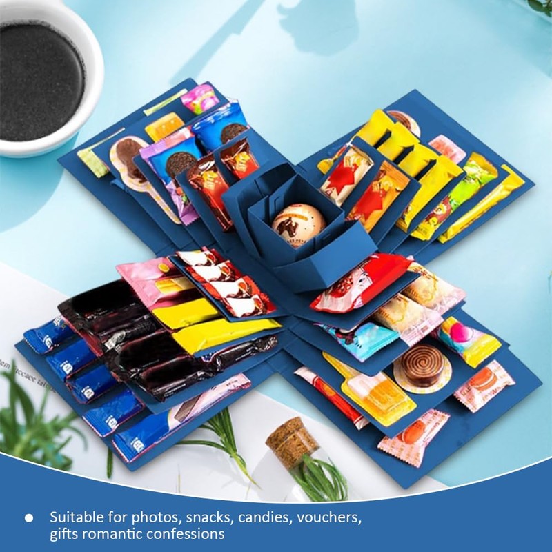 5-Layer Creative Explosion Gift Box, 19.5 x 19.5 cm Surprise