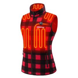Venustas Women's Fleece Heated Vest with Battery, Lightweight Electric Heated Coat
