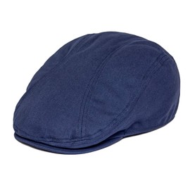 BOTVELA Gorra ajustada de sarga de algodón para hombre Newsboy Flat Ivy Driving Hat, marino, 7.375
