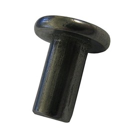 3/32 Dia X 3/8" Length Solid Steel Flat Head Rivet, Plain Finish, (Pack of Approximately 500 Pieces -1/2 LB)