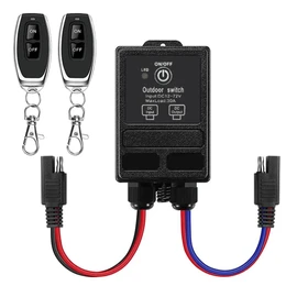 12 Volt Wireless Remote Control Switch with SAE Connector Plug 328ft Long Range Waterproof Wireless Remote Switch,DC12V-72V RF Remote Control Switches for Agricultural Sprayers,Spray Pumps
