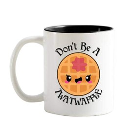 AliceHitMood Taza de café con texto en inglés "Don't be a Twatwaffle", taza de café de cerámica de 325 ml