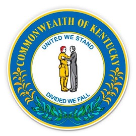 GT Graphics Kentucky State Seal - 12" Vinyl Sticker Waterproof Decal