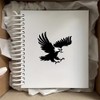 Black Eagle Vinyl Sticker 2-Pack, Waterproof Eagle Sticker for Car