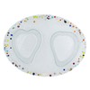 SOSPIRI VENEZIA Murano Style Oval Glass Plate with Two Heart
