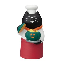 Decorle Concombre ZHW-86010H Black Cat Chef, Pumpkin Gratin 1.2 x 1.4 x 2.3 inches (30 x 35 x 58 mm)
