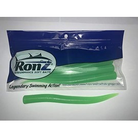 RONZ Lures Replacement Tails 8" 6ct (8BTGG) (Green Glow)