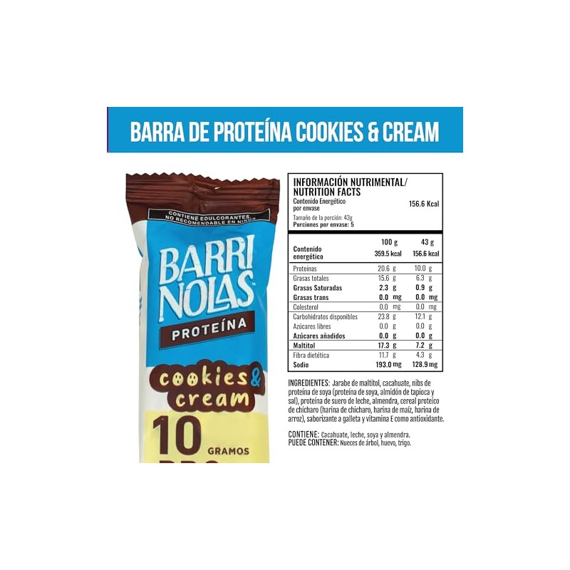 Barrinolas Proteína Mix Pack 15pz 10g Proteína