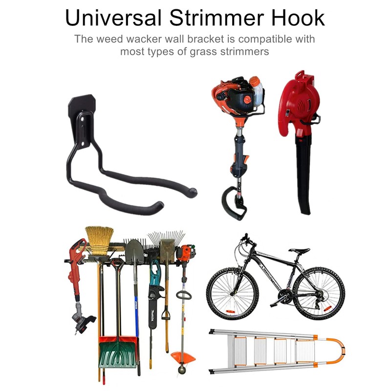 Falezern Garden Power Tool Hanger, 2 Pcs Metal String Trimmer