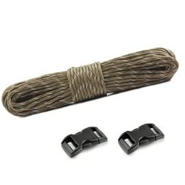 Namvo Paracord 10 Strand Outdoor Nylon Parachute Cord Rope 100 Feet (Khaki Camouflage)