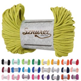 Macrame Yarn 5 mm x 100 m Cotton Cord Perfect for DIY, Yarn for Macrame Cord Over 50 Colours Oeko-Tex Certified - Cotton Cord, Cotton Yarn with Polyester Core