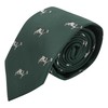 King & Priory Dark Green Embroidered Cow Tie