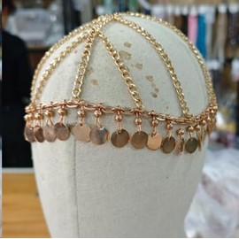 EARENT Boho Sequin Headband Gold Head Jewelry Festival Costume Hair Accessories For Women