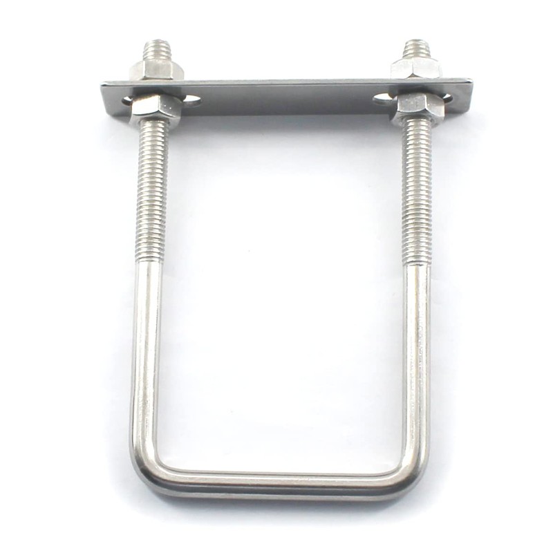 304 Stainless Steel Square U Bolt M8 x 55 x