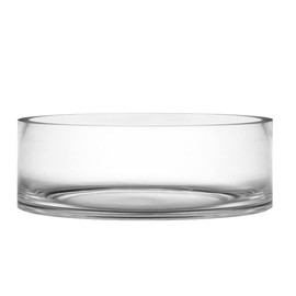 CYS Excel Large Glass Cylinder Vase (H:4" D:14") Flower Vase Centerpieces Hurricane Floating Pillar Candle Holder Terrarium Planter