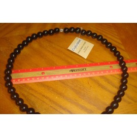 Crafters SQUARE BLACK Wood Bead Wreath Garland 10" x 10" in. Bendable Wire Round Shape design
