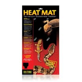 Exo Terra Heat Mat - Reptile Terrarium Substrate Heater for Safe, Even Heating | Ideal for Tropical & Temperate Reptile Environments - 25 Watt, Large