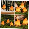 iplusmile 4sets 6pcs Micro Fire Model Miniature Bonfire Decoration for