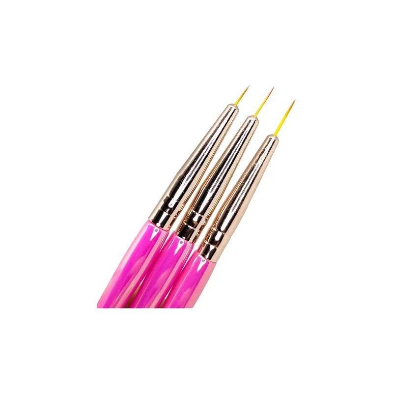Set Pinceles Nail Art Fantasy Nails Liner Gel Uñas 3