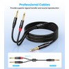 Tisino 6.35mm TRS Stereo Jack to Dual 6.35mm TS Mono