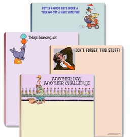 Stonehouse Collection in 4 Funny Assorted Notepads Pack, Daily To Do List Notepad, Memo Pads, Office & Stationery Supplies Perfect for Funny Gifts for Coworkers, Friends, Boss & Family