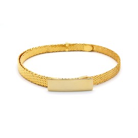 Marshal Metal Fashion Belt High Polished Gold Plated Mesh Belt for Women (Square)