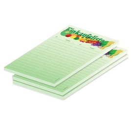 PRICARO Pack of 3 A5 Magnetic Shopping List 25 Sheets Green