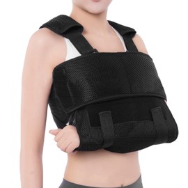 ExcellaElite Arm Sling,Suspenders for arm support Breathable Arm Sling for Shoulder Injury Supportive Shoulder Suspenders Suitable for Men and Women Lightweight One Size (Black)