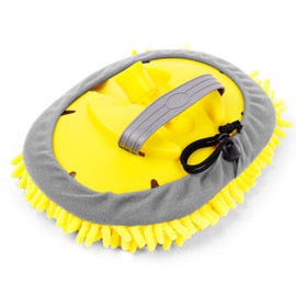 Dual-Use Car Wash Mop – 10" x 8" Chenille Washing Kit with Adjustable Handle Grip Fits for Telescopic Extension Pole, Scratch-Free Cleaning for Cars, Windows, RVs, and Solar Panels (Pole NOT Included)